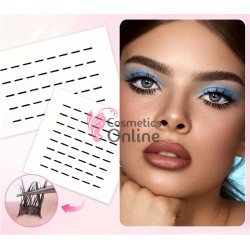 Banda dublu  adeziva neagra pentru gene false tip smoc BDA05, Set 10 perechi din silicon